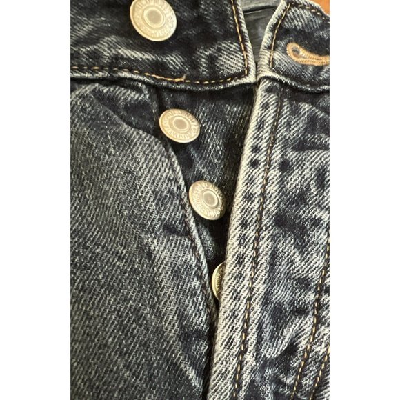 Old Navy High‎ Rise Slouchy Straight Jeans Women's Button Fly Destroyed Frayed 8 - Picture 2 of 8